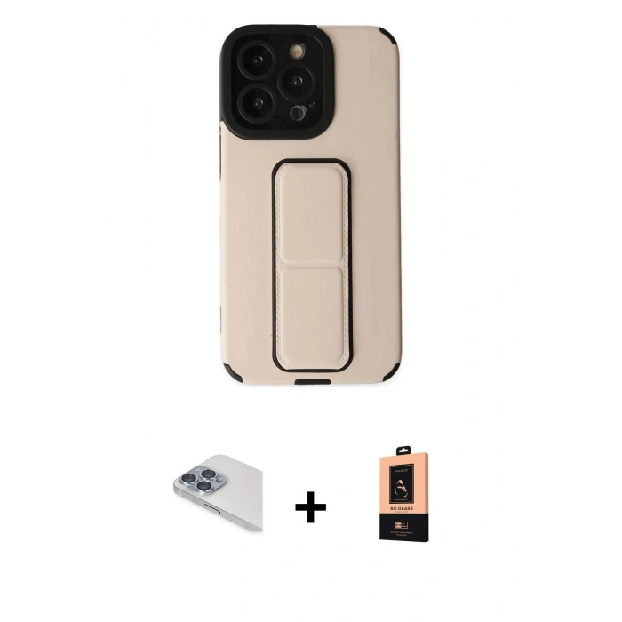 MARSİLYAN™- iPhone 13 Pro Max Kılıf Çekirdek Yansıma - Şeffaf Maxco Cam Ekran Koruyucu + Sierra Blue Pers Alüminyum Kamera Lens