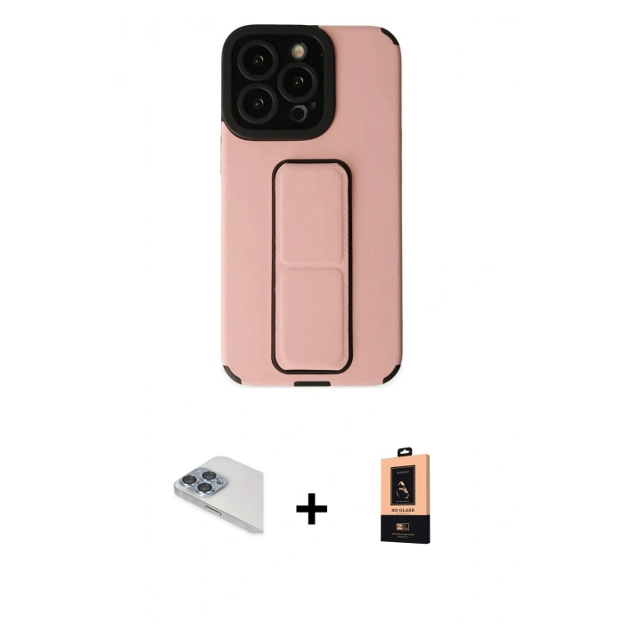 MARSİLYAN™- iPhone 13 Pro Max Kılıf Çekirdek Yansıma - Şeffaf Maxco Cam Ekran Koruyucu + Sierra Blue Pers Alüminyum Kamera Lens