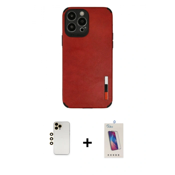 MARSİLYAN™- iPhone 13 Pro Max Kılıf Doruk Asil Koleksiyonu - Siyah Joko 5D Cam + Shine Kamera Lens - GD