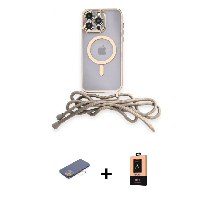 MARSİLYAN™- iPhone 13 Pro Max Kılıf Eksen Özel Seri - Şeffaf Maxco Cam Ekran Koruyucu + Renkli Kamera Lens Koruma Cam - MI