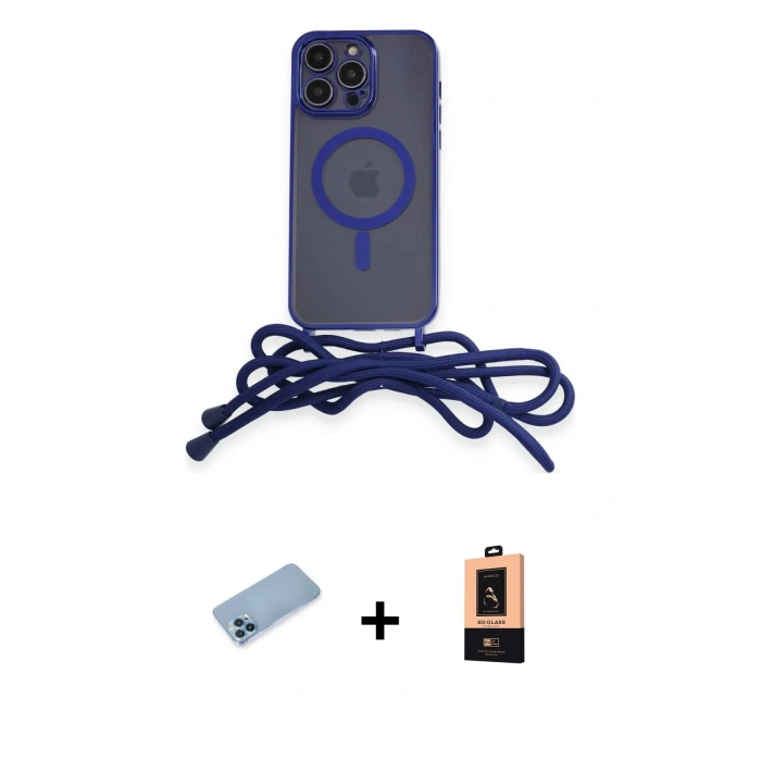 MARSİLYAN™- iPhone 13 Pro Max Kılıf Eksen Özel Seri - Şeffaf Maxco Cam Ekran Koruyucu + Shine Kamera Lens Koruma Cam - MI