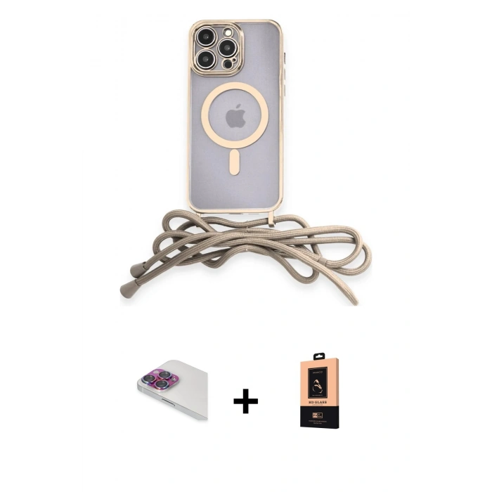 MARSİLYAN™- iPhone 13 Pro Max Kılıf Eksen Özel Seri - Şeffaf Maxco Cam Ekran Koruyucu + Pers Alüminyum Kamera Lens - GI
