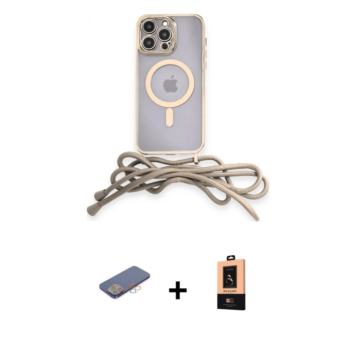 MARSİLYAN™- iPhone 13 Pro Max Kılıf Eksen Özel Seri - Şeffaf Maxco Cam Ekran Koruyucu + Renkli Kamera Lens Koruma Cam - PE