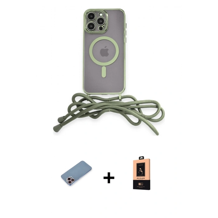 MARSİLYAN™- iPhone 13 Pro Max Kılıf Eksen Özel Seri - Şeffaf Maxco Cam Ekran Koruyucu + Shine Kamera Lens Koruma Cam - PE