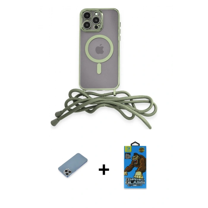 MARSİLYAN™- iPhone 13 Pro Max Kılıf Eksen Özel Seri - Siyah 18D Cam Ekran Koruyucu + Shine Kamera Lens Koruma Cam - GI