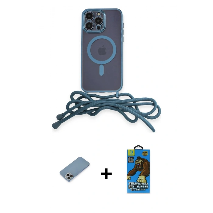 MARSİLYAN™- iPhone 13 Pro Max Kılıf Eksen Özel Seri - Siyah 18D Cam Ekran Koruyucu + Shine Kamera Lens Koruma Cam - GI