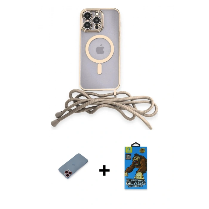 MARSİLYAN™- iPhone 13 Pro Max Kılıf Eksen Özel Seri - Siyah 18D Cam Ekran Koruyucu + Kırmızı Metal Kamera Lens Koruma Cam