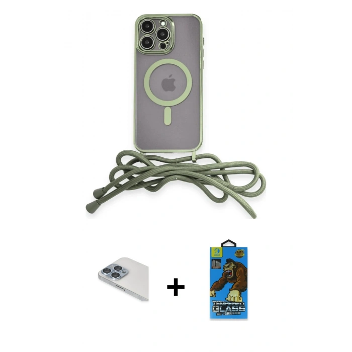 MARSİLYAN™- iPhone 13 Pro Max Kılıf Eksen Özel Seri - Siyah 18D Cam Ekran Koruyucu + Pers Alüminyum Kamera Lens - SABE