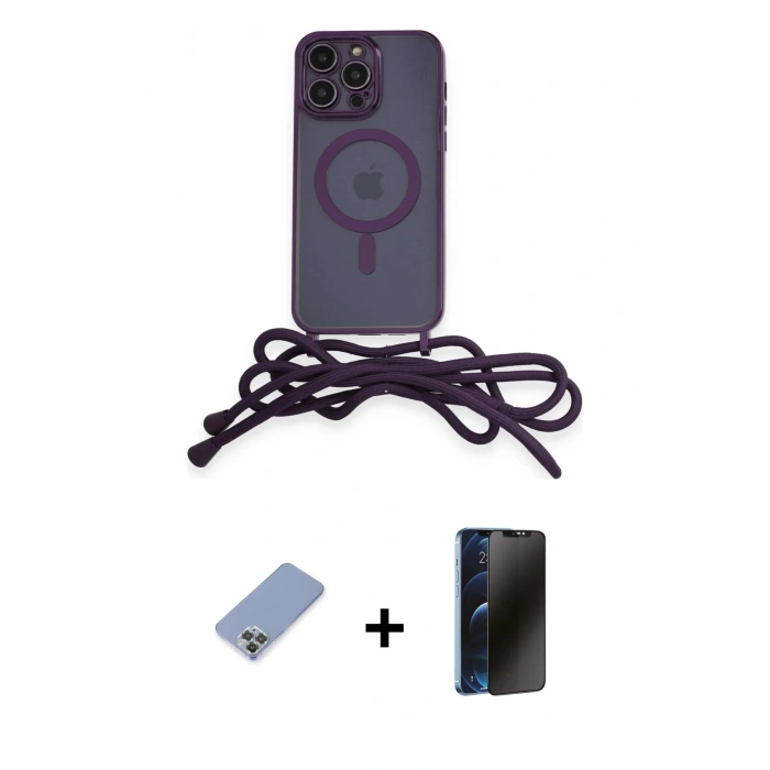 MARSİLYAN™- iPhone 13 Pro Max Kılıf Eksen Özel Seri - Siyah 3D Antistatik Hayalet Cam Ekran Koruyucu + Koyu Yeşil Metal Kamera Lens Koruma Cam