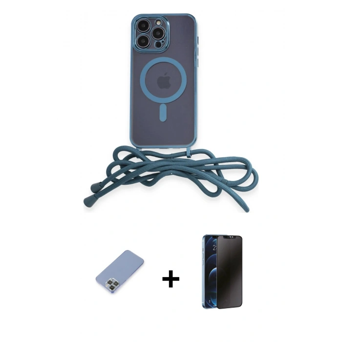 MARSİLYAN™- iPhone 13 Pro Max Kılıf Eksen Özel Seri - Siyah 3D Antistatik Hayalet Cam Ekran Koruyucu + Koyu Yeşil Metal Kamera Lens Koruma Cam