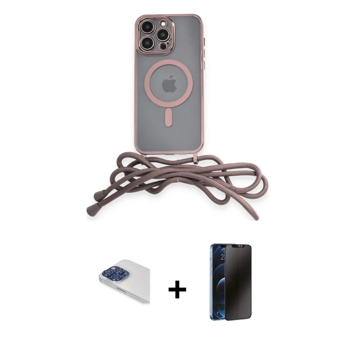 MARSİLYAN™- iPhone 13 Pro Max Kılıf Eksen Özel Seri - Siyah 3D Antistatik Hayalet Cam Ekran Koruyucu + Pers Alüminyum Kamera Lens - LT