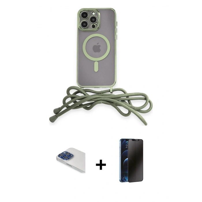 MARSİLYAN™- iPhone 13 Pro Max Kılıf Eksen Özel Seri - Siyah 3D Antistatik Hayalet Cam Ekran Koruyucu + Pers Alüminyum Kamera Lens - LT