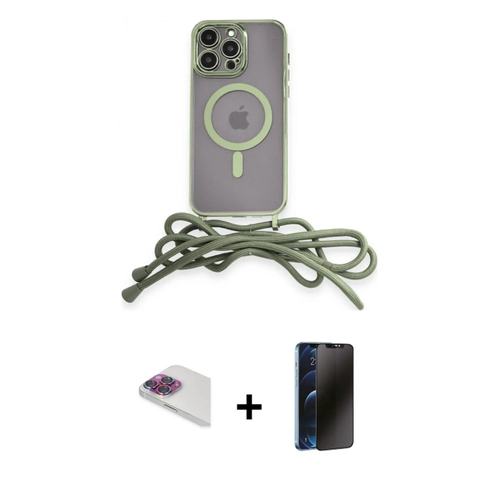 MARSİLYAN™- iPhone 13 Pro Max Kılıf Eksen Özel Seri - Siyah 3D Antistatik Hayalet Cam Ekran Koruyucu + Pers Alüminyum Kamera Lens - GI