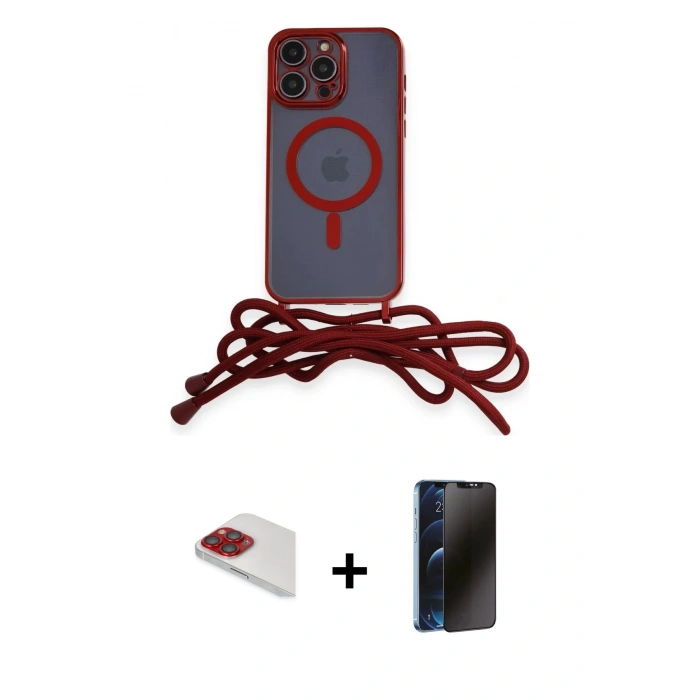 MARSİLYAN™- iPhone 13 Pro Max Kılıf Eksen Özel Seri - Siyah 3D Antistatik Hayalet Cam Ekran Koruyucu + Pers Alüminyum Kamera Lens - KI