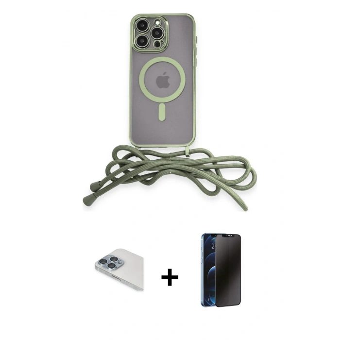 MARSİLYAN™- iPhone 13 Pro Max Kılıf Eksen Özel Seri - Siyah 3D Antistatik Hayalet Cam Ekran Koruyucu + Pers Alüminyum Kamera Lens - SABE