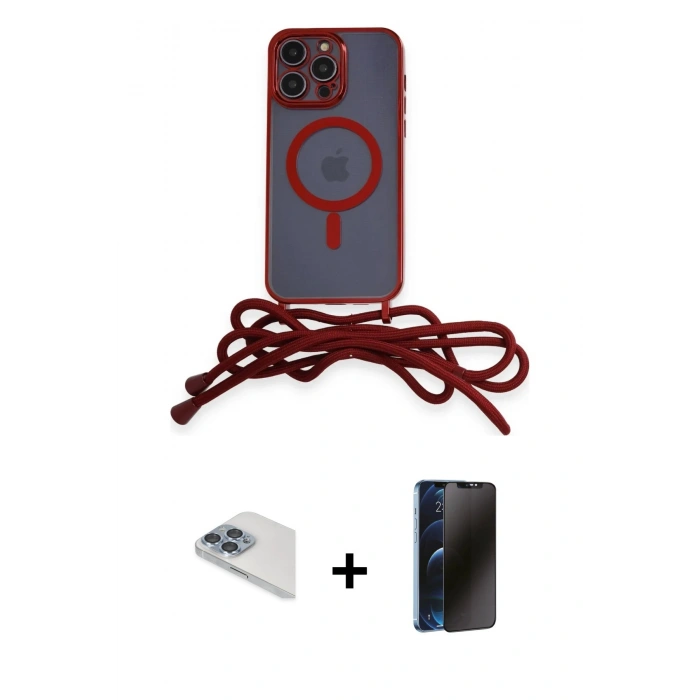 MARSİLYAN™- iPhone 13 Pro Max Kılıf Eksen Özel Seri - Siyah 3D Antistatik Hayalet Cam Ekran Koruyucu + Pers Alüminyum Kamera Lens - SABE