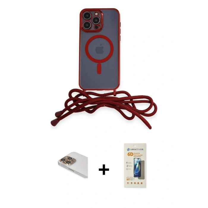 MARSİLYAN™- iPhone 13 Pro Max Kılıf Eksen Özel Seri - Siyah 6D Mat Seramik Hayalet Nano Ekran Koruyucu + Pers Alüminyum Kamera Lens - GD