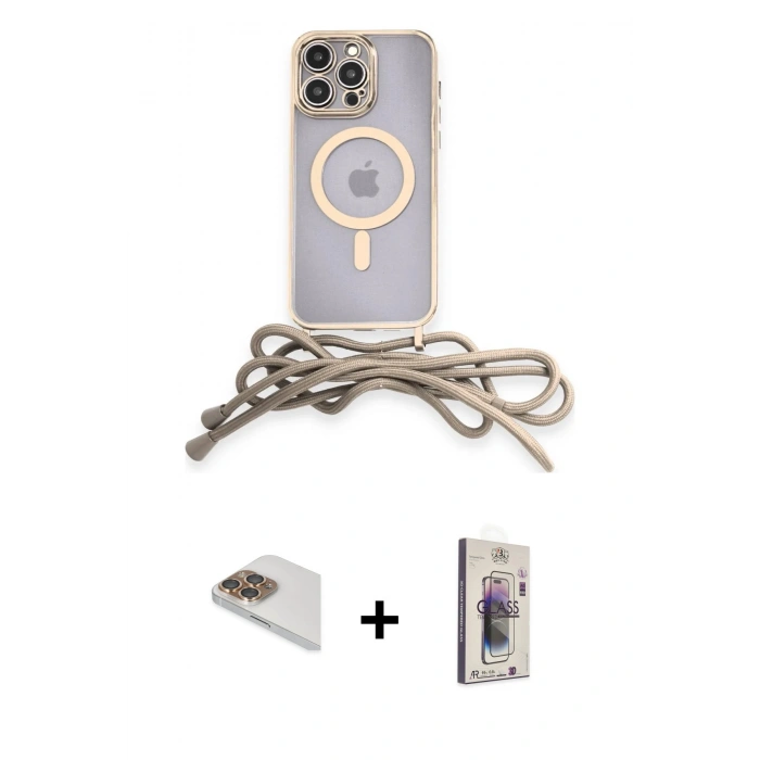 MARSİLYAN™- iPhone 13 Pro Max Kılıf Eksen Özel Seri - Siyah Bilvis 3D Cam Ekran Koruyucu + Pers Alüminyum Kamera Lens - GD