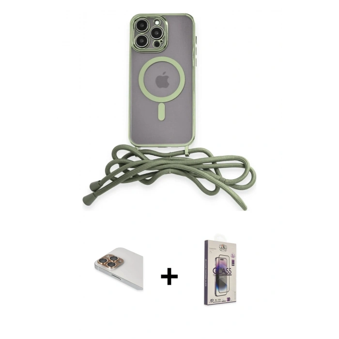 MARSİLYAN™- iPhone 13 Pro Max Kılıf Eksen Özel Seri - Siyah Bilvis 3D Cam Ekran Koruyucu + Pers Alüminyum Kamera Lens - GD