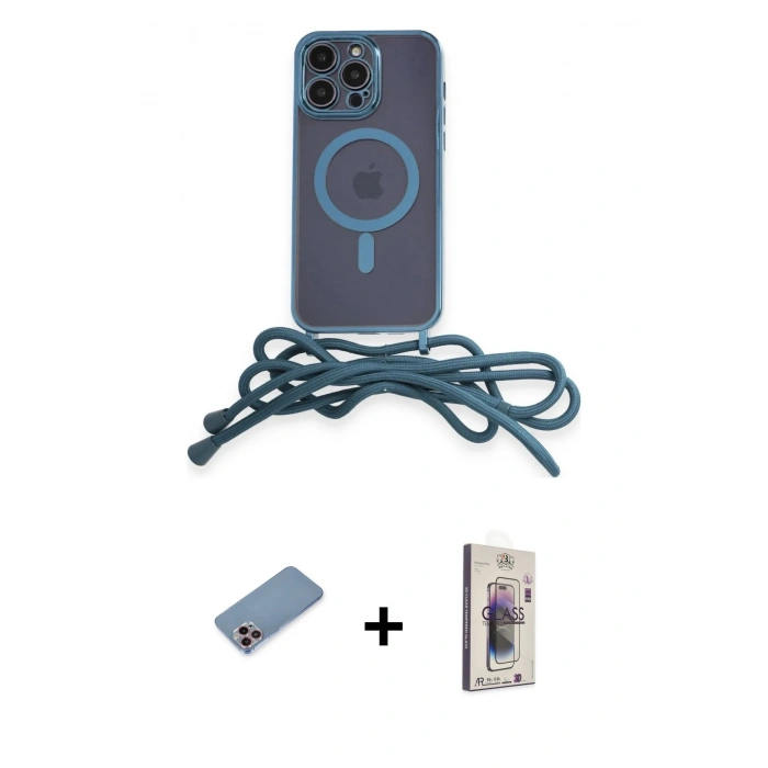 MARSİLYAN™- iPhone 13 Pro Max Kılıf Eksen Özel Seri - Siyah Bilvis 3D Cam Ekran Koruyucu + Pembe Shine Kamera Lens Koruma Cam