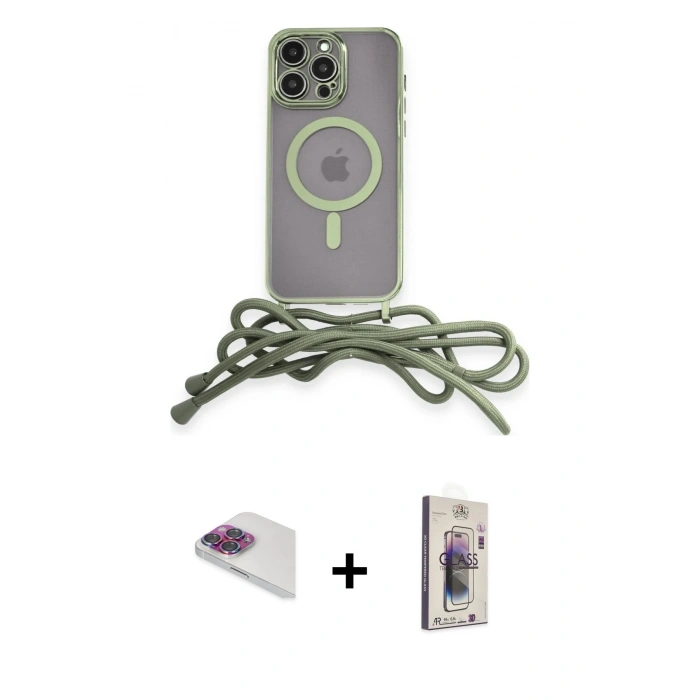 MARSİLYAN™- iPhone 13 Pro Max Kılıf Eksen Özel Seri - Siyah Bilvis 3D Cam Ekran Koruyucu + Pers Alüminyum Kamera Lens - GI