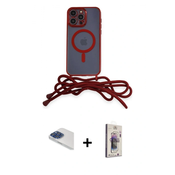 MARSİLYAN™- iPhone 13 Pro Max Kılıf Eksen Özel Seri - Siyah Bilvis 3D Cam Ekran Koruyucu + Pers Alüminyum Kamera Lens - LT