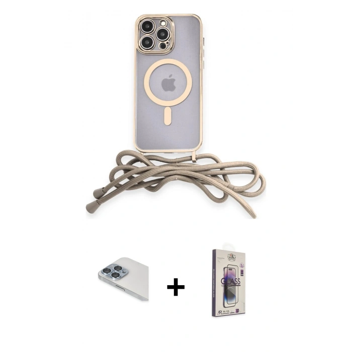 MARSİLYAN™- iPhone 13 Pro Max Kılıf Eksen Özel Seri - Siyah Bilvis 3D Cam Ekran Koruyucu + Pers Alüminyum Kamera Lens - SABE