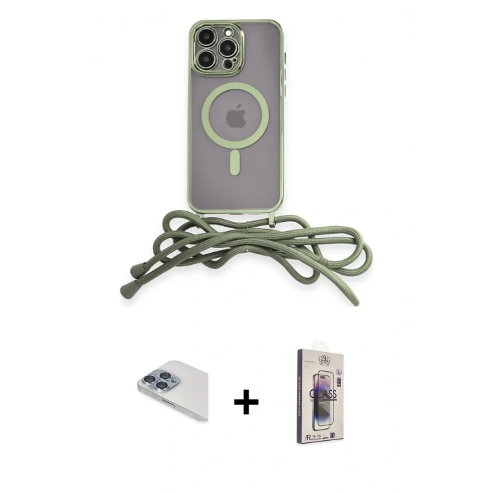 MARSİLYAN™- iPhone 13 Pro Max Kılıf Eksen Özel Seri - Siyah Bilvis 3D Cam Ekran Koruyucu + Pers Alüminyum Kamera Lens - SABE