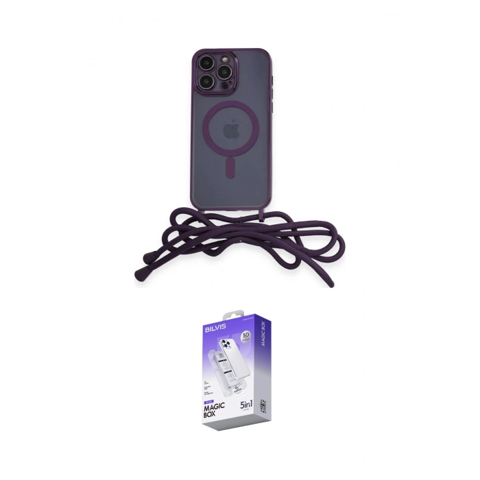 MARSİLYAN™- iPhone 13 Pro Max Kılıf Eksen Özel Seri - Siyah Bilvis 5in1 3D Magic Cam Ekran Koruyucu