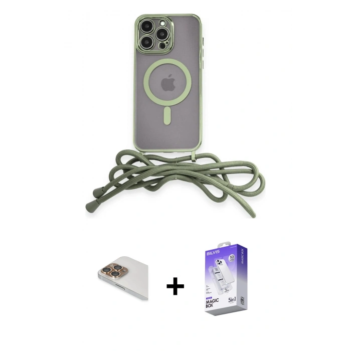 MARSİLYAN™- iPhone 13 Pro Max Kılıf Eksen Özel Seri - Siyah Bilvis 5in1 3D Magic Cam Ekran Koruyucu + Pers Alüminyum Kamera Lens - GD