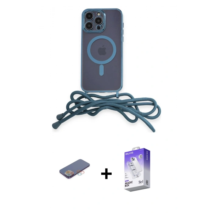 MARSİLYAN™- iPhone 13 Pro Max Kılıf Eksen Özel Seri - Siyah Bilvis 5in1 3D Magic Cam Ekran Koruyucu + Pembe Renkli Kamera Lens Koruma Cam