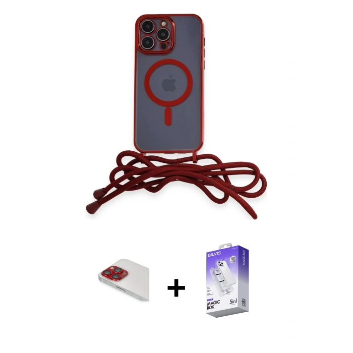 MARSİLYAN™- iPhone 13 Pro Max Kılıf Eksen Özel Seri - Siyah Bilvis 5in1 3D Magic Cam Ekran Koruyucu + Pers Alüminyum Kamera Lens - KI