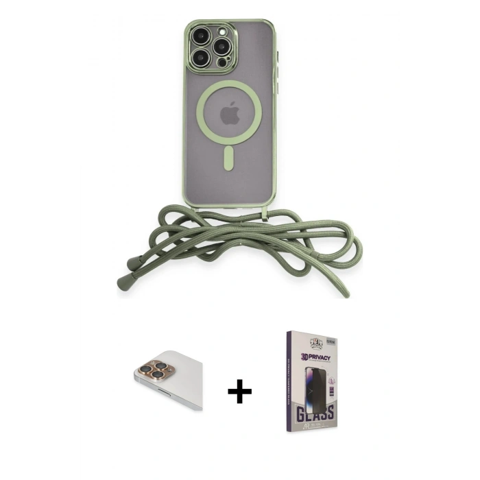 MARSİLYAN™- iPhone 13 Pro Max Kılıf Eksen Özel Seri - Siyah Bilvis Hayalet Cam Ekran Koruyucu + Gold Pers Alüminyum Kamera Lens