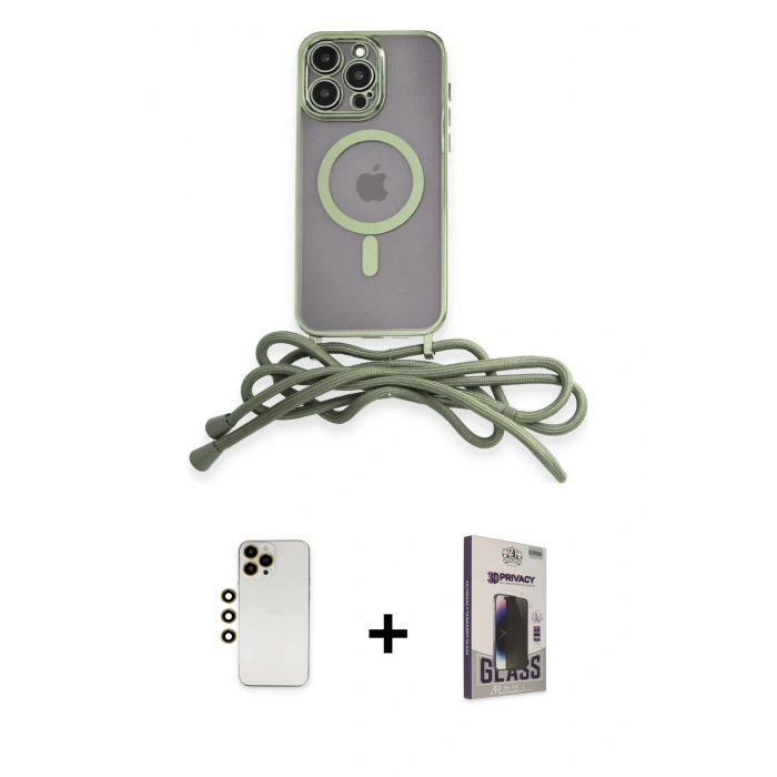 MARSİLYAN™- iPhone 13 Pro Max Kılıf Eksen Özel Seri - Siyah Bilvis Hayalet Cam Ekran Koruyucu + Gold Shine Kamera Lens