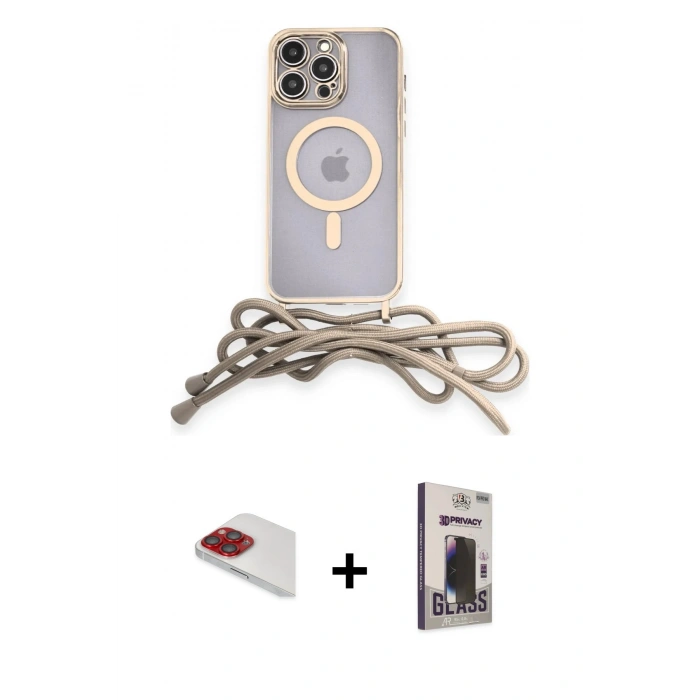 MARSİLYAN™- iPhone 13 Pro Max Kılıf Eksen Özel Seri - Siyah Bilvis Hayalet Cam Ekran Koruyucu + Pers Alüminyum Kamera Lens - KI