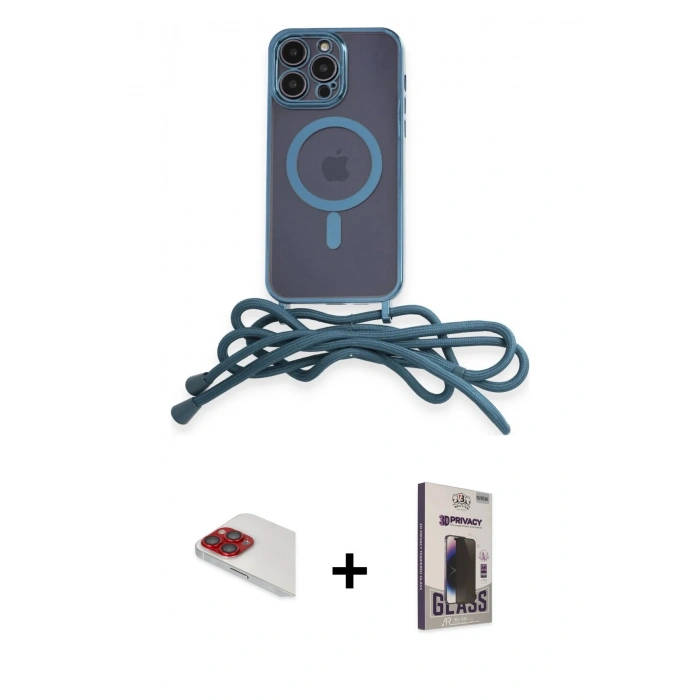 MARSİLYAN™- iPhone 13 Pro Max Kılıf Eksen Özel Seri - Siyah Bilvis Hayalet Cam Ekran Koruyucu + Pers Alüminyum Kamera Lens - KI