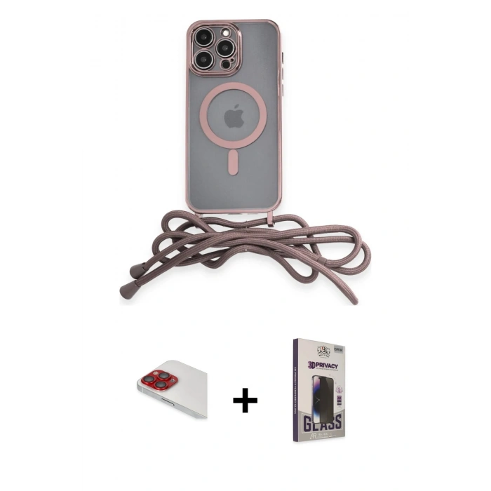 MARSİLYAN™- iPhone 13 Pro Max Kılıf Eksen Özel Seri - Siyah Bilvis Hayalet Cam Ekran Koruyucu + Pers Alüminyum Kamera Lens - KI