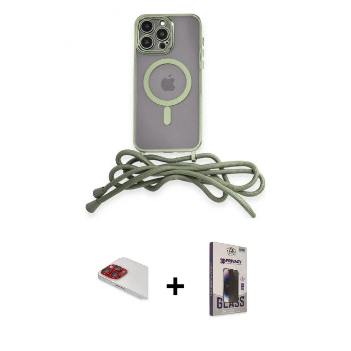 MARSİLYAN™- iPhone 13 Pro Max Kılıf Eksen Özel Seri - Siyah Bilvis Hayalet Cam Ekran Koruyucu + Pers Alüminyum Kamera Lens - KI