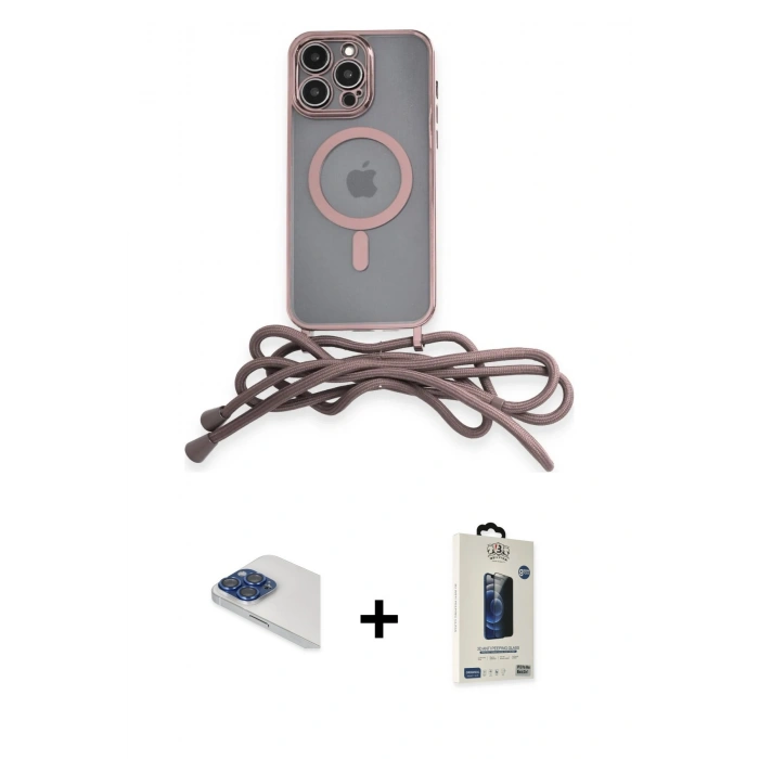 MARSİLYAN™- iPhone 13 Pro Max Kılıf Eksen Özel Seri - Siyah Bilvis Hayalet Cam Ekran Koruyucu + Lacivert Pers Alüminyum Kamera Lens