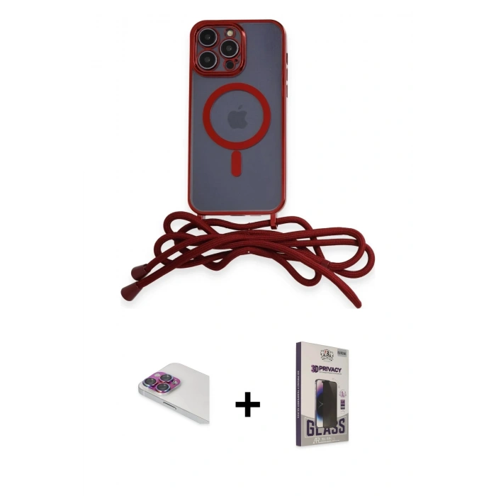 MARSİLYAN™- iPhone 13 Pro Max Kılıf Eksen Özel Seri - Siyah Bilvis Hayalet Cam Ekran Koruyucu + Pers Alüminyum Kamera Lens - GI