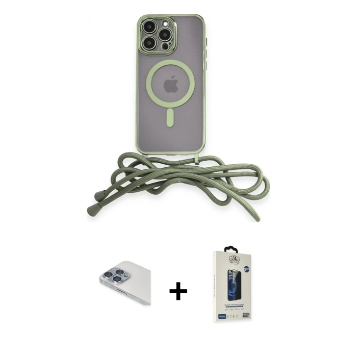 MARSİLYAN™- iPhone 13 Pro Max Kılıf Eksen Özel Seri - Siyah Bilvis Hayalet Cam Ekran Koruyucu + Pers Alüminyum Kamera Lens - SABE
