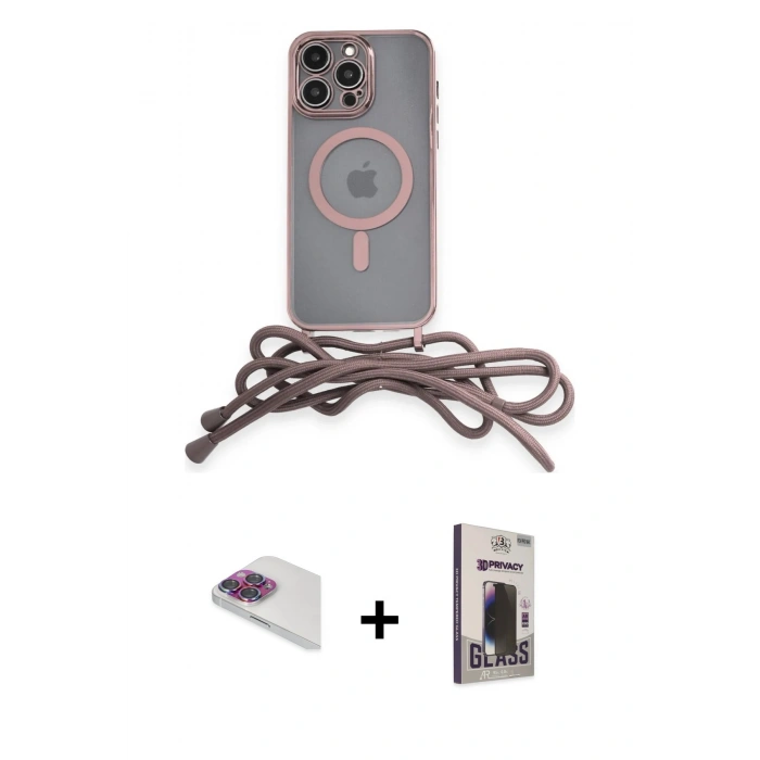 MARSİLYAN™- iPhone 13 Pro Max Kılıf Eksen Özel Seri - Siyah Bilvis Hayalet Cam Ekran Koruyucu + Pers Alüminyum Kamera Lens - GI