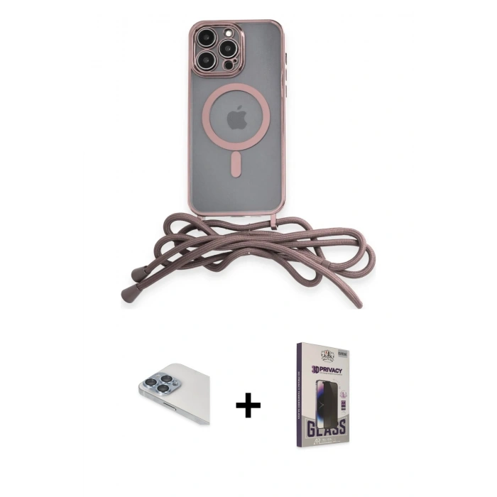 MARSİLYAN™- iPhone 13 Pro Max Kılıf Eksen Özel Seri - Siyah Bilvis Hayalet Cam Ekran Koruyucu + Sierra Blue Pers Alüminyum Kamera Lens