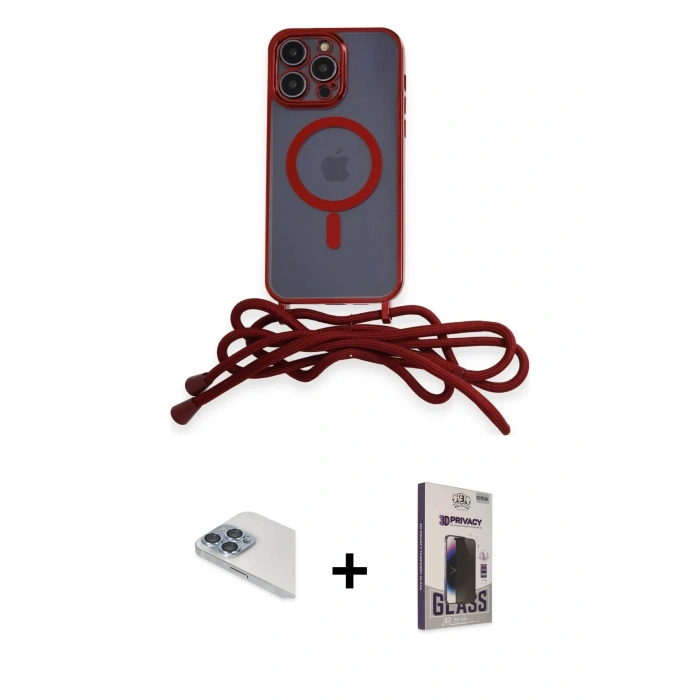 MARSİLYAN™- iPhone 13 Pro Max Kılıf Eksen Özel Seri - Siyah Bilvis Hayalet Cam Ekran Koruyucu + Sierra Blue Pers Alüminyum Kamera Lens