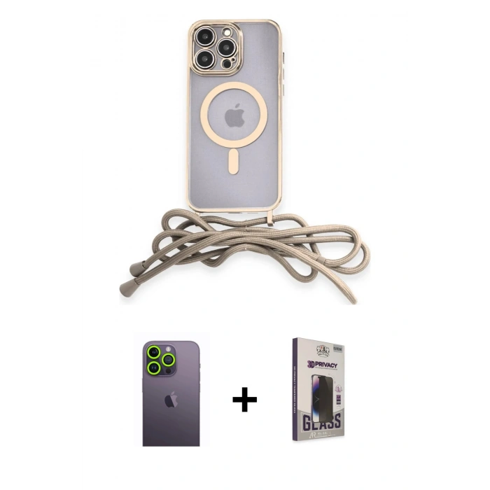 MARSİLYAN™- iPhone 13 Pro Max Kılıf Eksen Özel Seri - Siyah Bilvis Hayalet Cam Ekran Koruyucu + Neon Fosforlu Kamera Lens - YL
