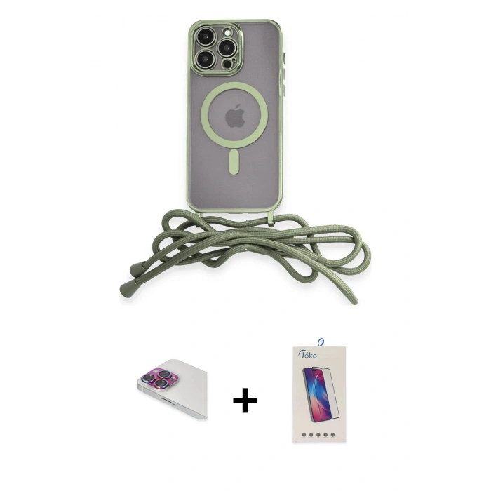 MARSİLYAN™- iPhone 13 Pro Max Kılıf Eksen Özel Seri - Siyah Joko 5D Cam + Pers Alüminyum Kamera Lens - GI