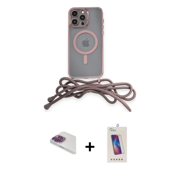 MARSİLYAN™- iPhone 13 Pro Max Kılıf Eksen Özel Seri - Siyah Joko 5D Cam + Pers Alüminyum Kamera Lens - GI
