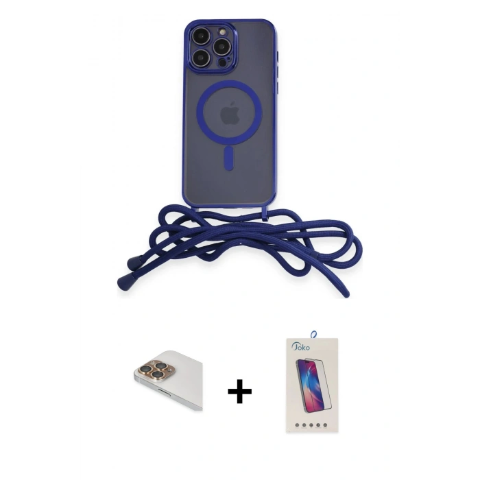 MARSİLYAN™- iPhone 13 Pro Max Kılıf Eksen Özel Seri - Siyah Joko 5D Cam + Gold Pers Alüminyum Kamera Lens
