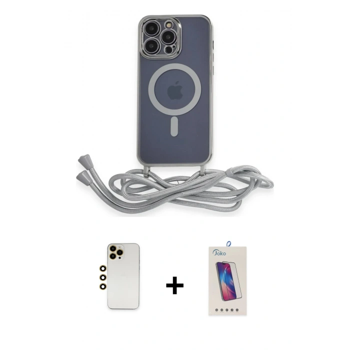 MARSİLYAN™- iPhone 13 Pro Max Kılıf Eksen Özel Seri - Siyah Joko 5D Cam + Shine Kamera Lens - GD