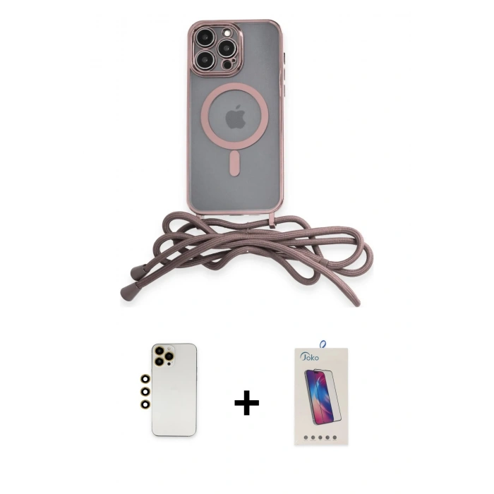 MARSİLYAN™- iPhone 13 Pro Max Kılıf Eksen Özel Seri - Siyah Joko 5D Cam + Shine Kamera Lens - GD